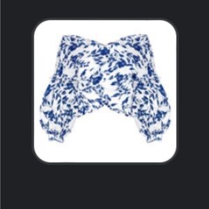 Wray Crossover Top in pottery floral size medium